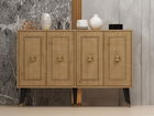 Consola, Odessa, Hartın, 120x80x30 cm, PAL, Stejar safir / Aur