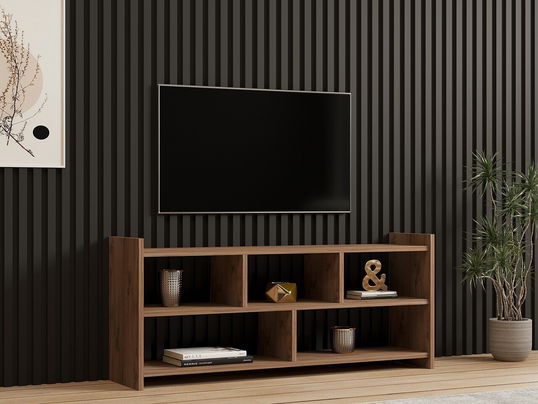Comoda TV, Puqa Design, Pera, 120x55x28 cm, PAL, Maro