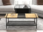 Masuta de cafea, Puqa Design, Mata, 120x45x56 cm, PAL, Nuc / Negru