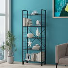 Corp biblioteca, Puqa Design, Kane, 30x60x156 cm, Metal, Negru