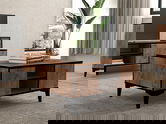 Masuta de cafea, Puqa Design, Cide, 90x45x60 cm, PAL, Pin Atlantic / Negru