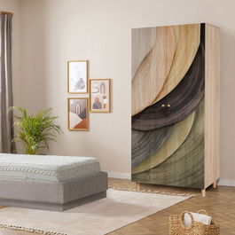 Dulap pentru haine, Vella, Lidya 2 -977, 90x192x52 cm, PAL, Sonomo