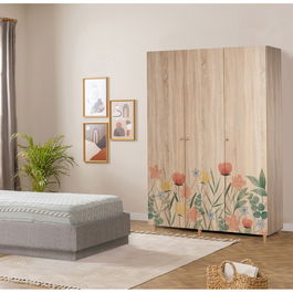 Dulap pentru haine, Vella, Lena 3 -915, 135x192x52 cm, PAL, Sonomo