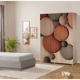 Dulap pentru haine, Vella, Lena 3 -976, 135x192x52 cm, PAL, Sonomo