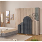 Dulap pentru haine, Vella, Loni 4 -973, 180x192x52 cm, PAL, Sonomo