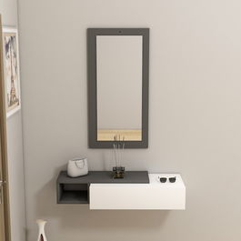 Bufet, Arnetti, Vien, 82x15.8x29.6 cm, PAL, Antracit/Alb