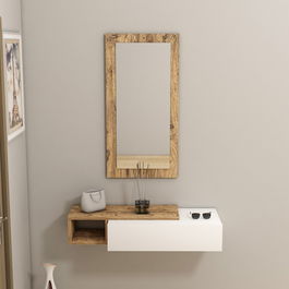 Bufet, Arnetti, Vien, 82x15.8x29.6 cm, PAL, Pin Atlantic / Alb