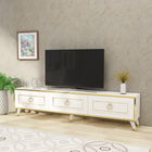 Comoda TV, Arnetti, Sona, 45x180x29.5 cm, PAL, Alb/Auriu