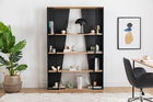 Corp biblioteca, Arnetti, Lissa Bookshelf, 123.6x32x179.6 cm, PAL, Safir / Antracit / Negru