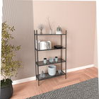 Corp biblioteca, Caliente, Marta, 80x126x30 cm, GEAM SECURIZAT, Negru
