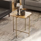 Masuta de cafea, Cerritos, Shb-005-A, 46x56x46 cm, Lemn, Aur / Natural