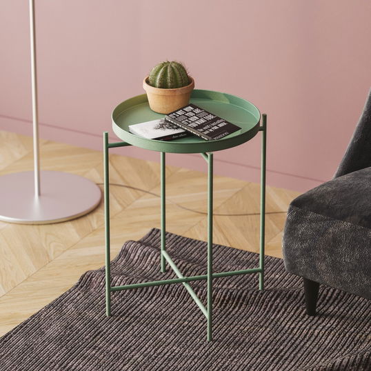 Masuta de cafea, Cerritos, Shb-007-D, 46x56x46 cm, Metal, Verde