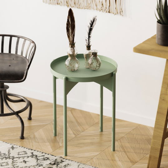 Masuta de cafea, Cerritos, Shb-002-E, 44x57x44 cm, Metal, Verde