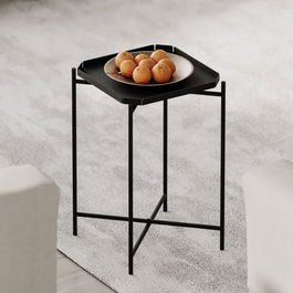 Masuta de cafea, Cerritos, Shb-008, 46x56x46 cm, Metal, Negru