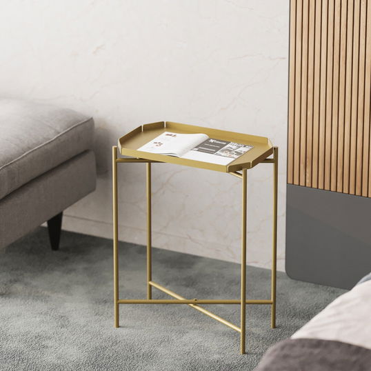 Masuta de cafea, Cerritos, Shb-009-A, 26x56x40 cm, Metal, Auriu
