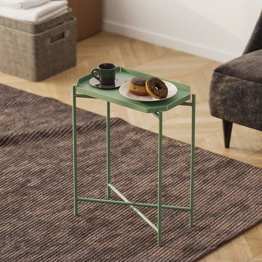 Masuta de cafea, Cerritos, Shb-009-D, 26x56x40 cm, Metal, Verde