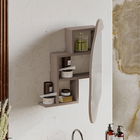 Dulap de baie, Decortie, Cloud Storage Bathroom Wall Mirror, 60x75x13 cm, PAL, Mocha