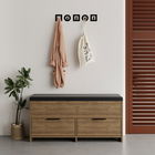 Pantofar, Decortie, Cove Shoe Bench, 106x50x34 cm, PAL, Maro
