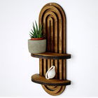 Raft de perete, Evila Originals, Raf265, 40x20x9 cm, Placaj, Maro