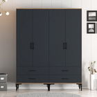 Dulap pentru haine, Hommy Craft, Kumsal TT, 160x47.5x201.4 cm, PAL, Nuc / Antracit