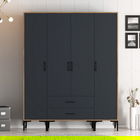 Dulap pentru haine, Hommy Craft, Kumsal STS, 160x47.5x201.4 cm, PAL, Nuc / Antracit