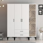 Dulap pentru haine, Hommy Craft, Kumsal STP, 160x47.5x201.4 cm, PAL, Alb