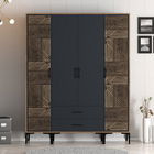 Dulap pentru haine, Hommy Craft, Kumsal PTP, 160x47.5x201.4 cm, PAL, Nuc / Antracit