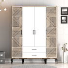Dulap pentru haine, Hommy Craft, Kumsal PTP, 160x47.5x201.4 cm, PAL, Nuc/Alb