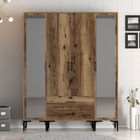 Dulap pentru haine, Hommy Craft, Kumsal RTR, 160x47.5x201.4 cm, PAL, Maro