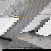 Noptiera, Inarch, Imaj, 40x60x35 cm, PAL, Alb/Auriu