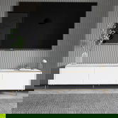 Comoda TV, Inarch, Imaj, 180x45.2x35 cm, PAL, Marmură albă/aur
