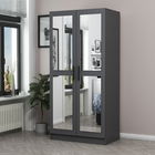Dulap pentru haine, Minerva, Kale Mirror Anthracite, 90x210x52 cm, PAL, Antracit