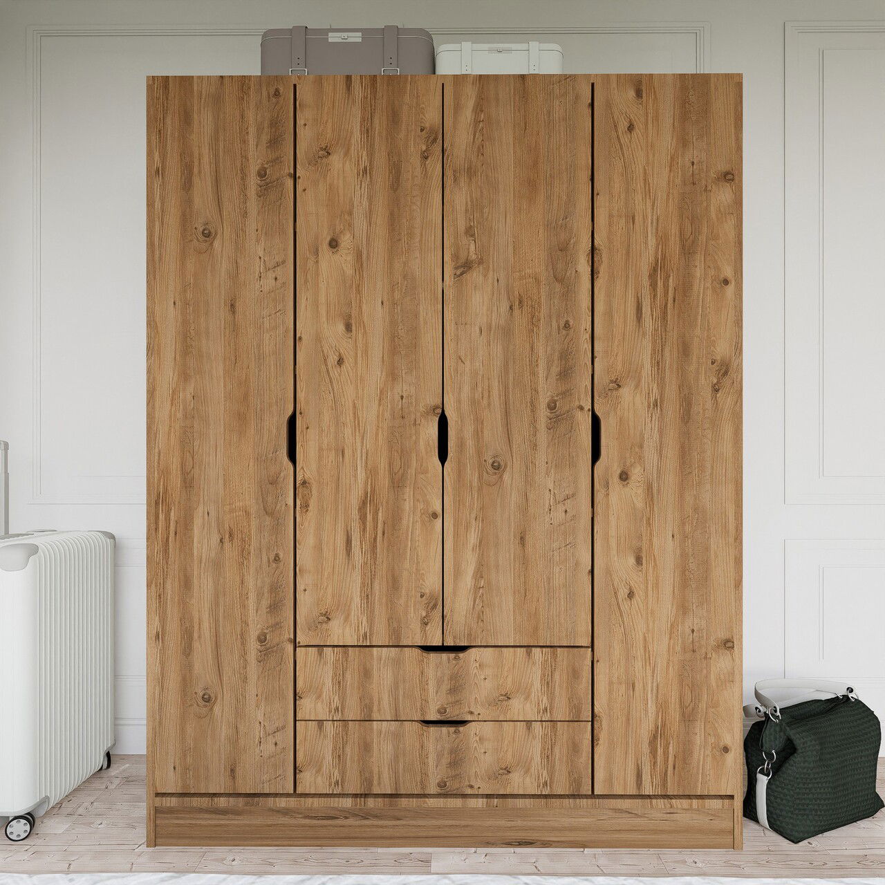 Dulap pentru haine, Miwood, 1600-140, 140x182x45 cm, PAL, Maro