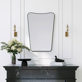 Oglinda decorativa, Neostill, Bella Donna, 50x70 cm, Metal, Negru