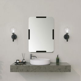 Oglinda decorativa, Neostill, Code Mirror, MDF , Negru