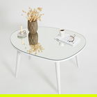 Masuta de cafea, Neostill, Gusto, 75x38x55 cm, Sticla temperata , Alb