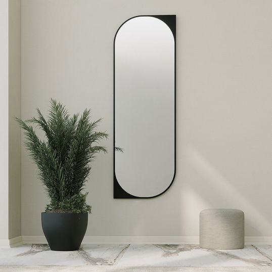 Oglinda decorativa, Neostill, Livi, 52x152 cm, MDF , Negru