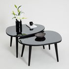 Masute, Neostill, Gusto Set- Black, Fumuriu, Sticla temperata , Negru / Fume