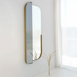 Oglinda decorativa, Neostill, Day & Night, 60x130 cm, MDF , Auriu