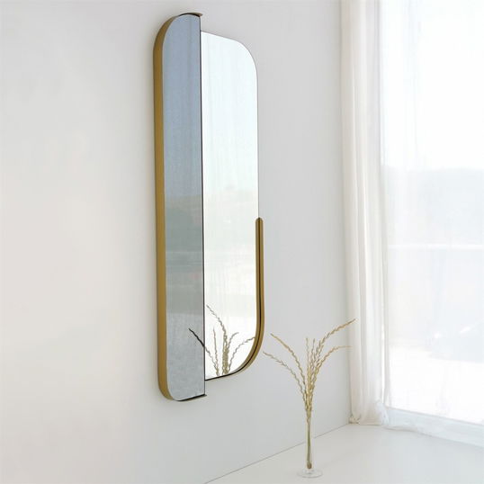 Oglinda decorativa, Neostill, Day & Night, 60x130 cm, MDF , Auriu