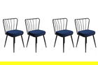 Set de scaune, Nmobb, Yıldız-944 V4, Metal, Albastru închis / Negru /