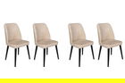 Set de scaune, Nmobb, Dallas-520 V4, Metal, Bej/Negru