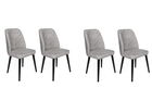 Set de scaune, Nmobb, Dallas-524 V4, Metal, Gri/Negru