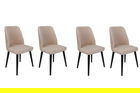 Set de scaune, Nmobb, Tutku-306 V4, Metal, Crem/Negru