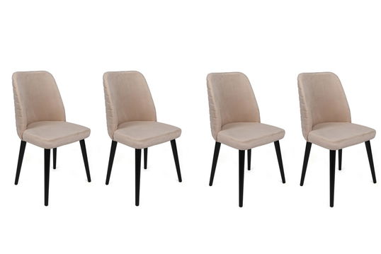Set de scaune, Nmobb, Tutku-306 V4, Metal, Crem/Negru