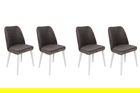Set de scaune, Nmobb, Tutku-321 V4, Metal, Antracit/Alb