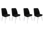 Set de scaune, Nmobb, Tutku-331 V4, Metal, Alb/Negru
