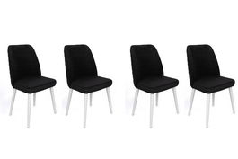 Set de scaune, Nmobb, Tutku-331 V4, Metal, Alb/Negru