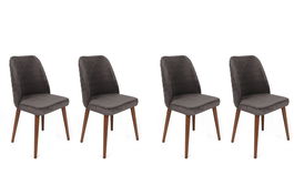 Set de scaune, Nmobb, Tutku-341 V4, Metal, Antracit / Nuc