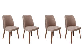 Set de scaune, Nmobb, Tutku-344 V4, Metal, Bej / Nuc